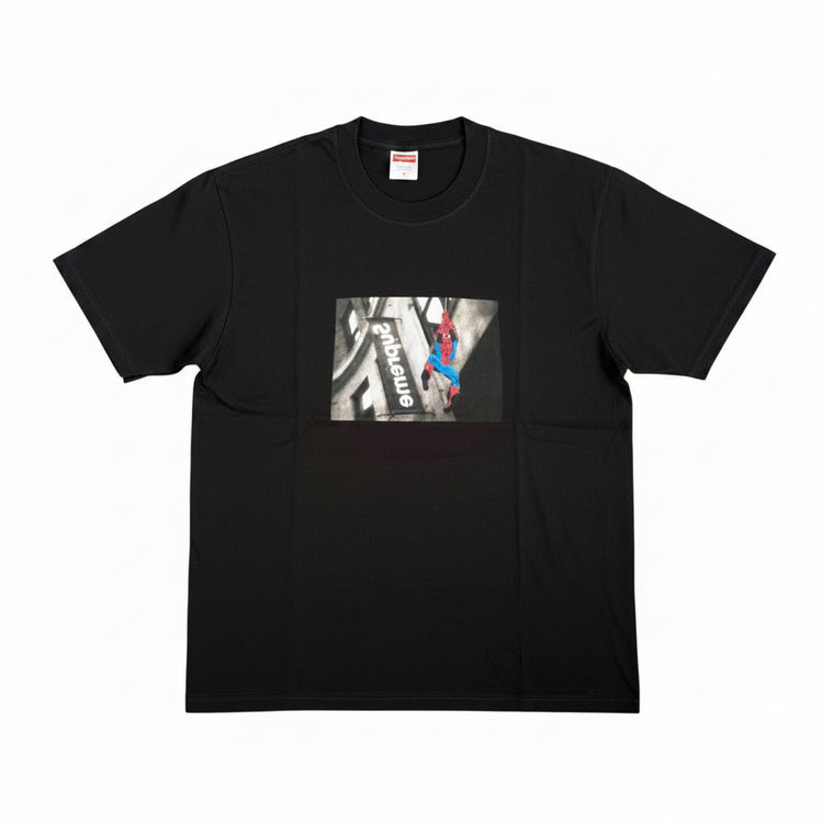 | Supreme Spider Graphic Black T-Shirt | Supreme Hero Black Graphic Tee | Spider-Inspired Supreme Black Tee | Supreme Web Hero Cotton T-Shirt | Supreme Comic Graphic Black Tee |