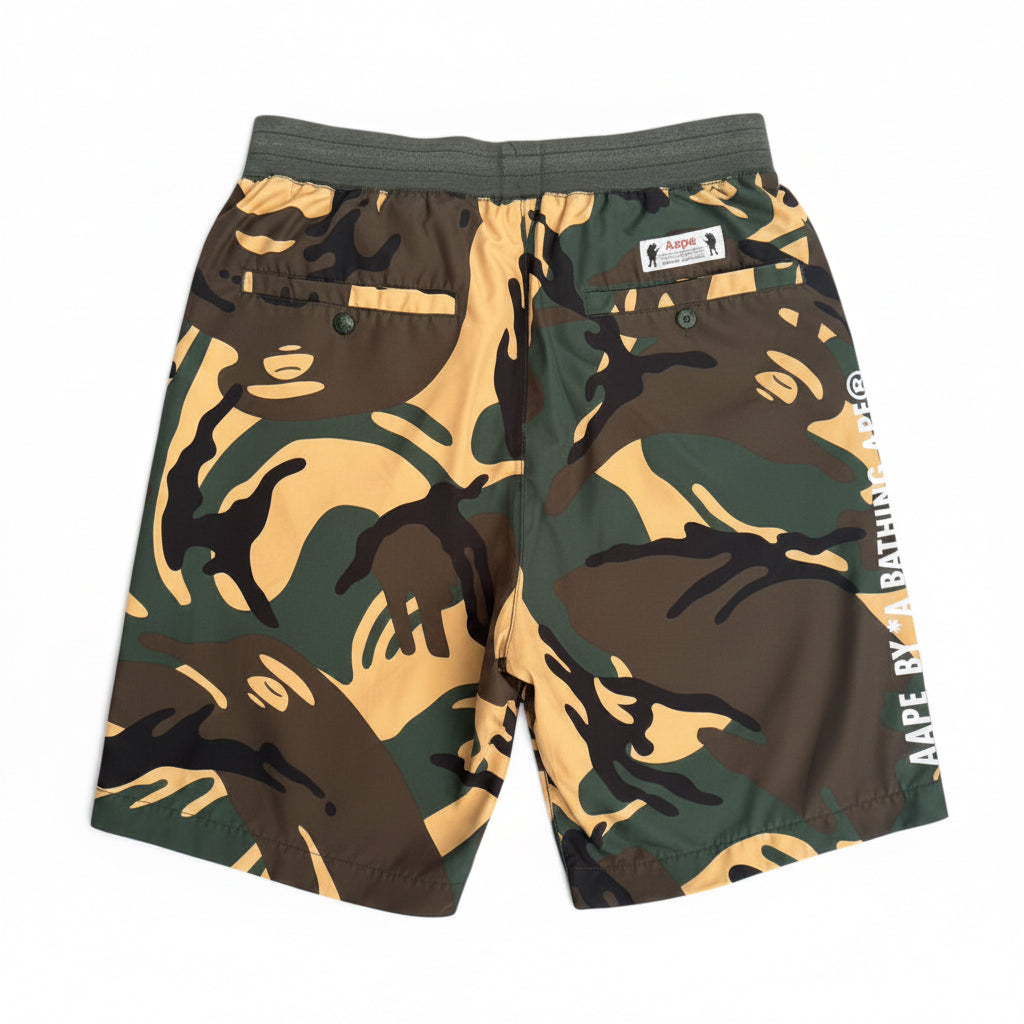 AAPE BY A BATHING APE CAMO PRINT SHORTS