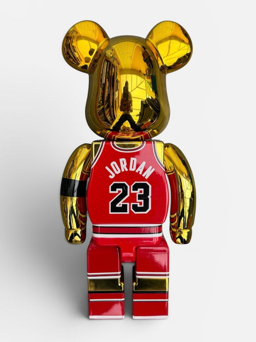 MEDICOM 400% MICHAEL JORDAN CHICAGO RED GOLD BEARBRICK