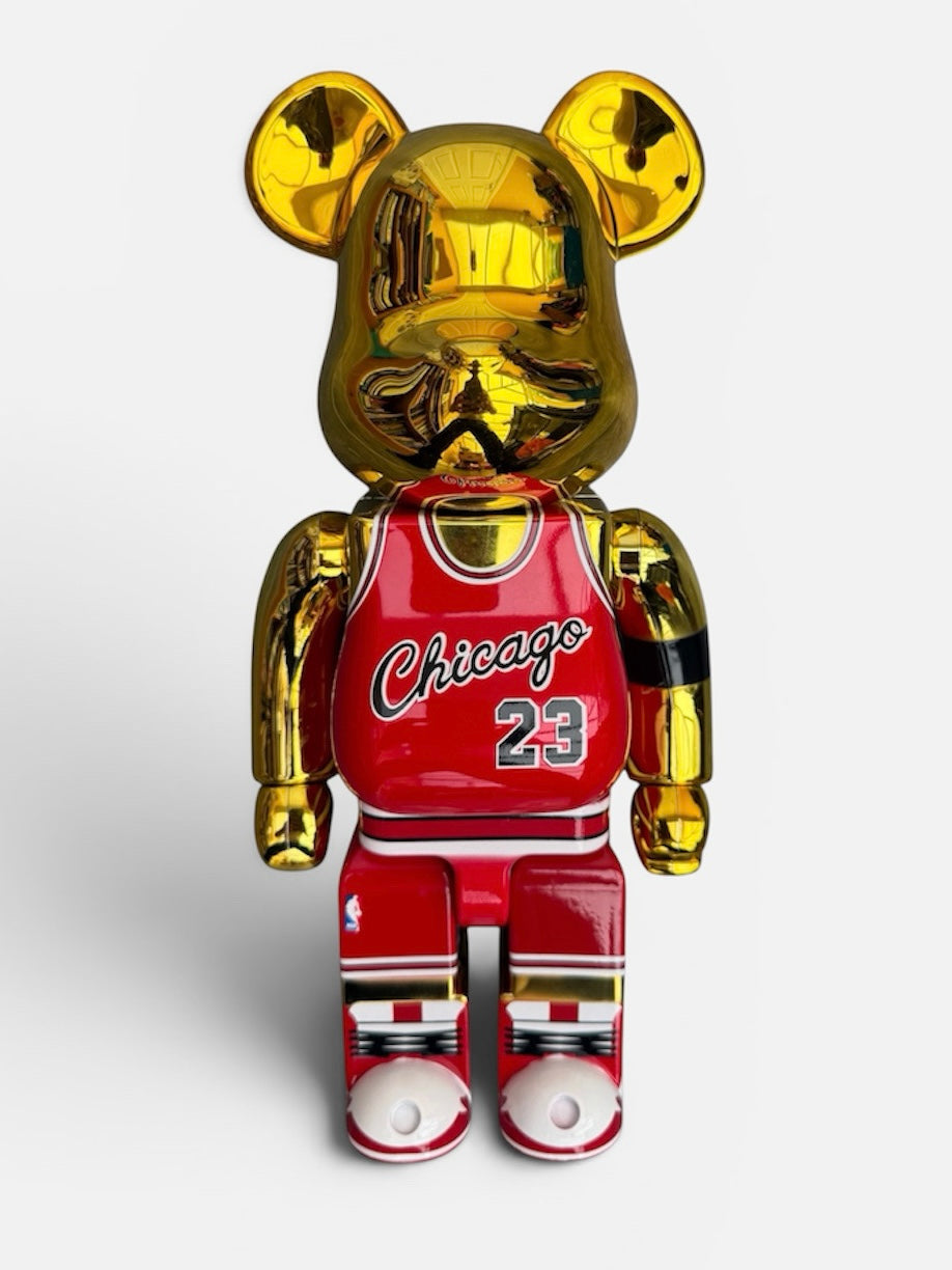 MEDICOM 400% MICHAEL JORDAN CHICAGO RED GOLD BEARBRICK