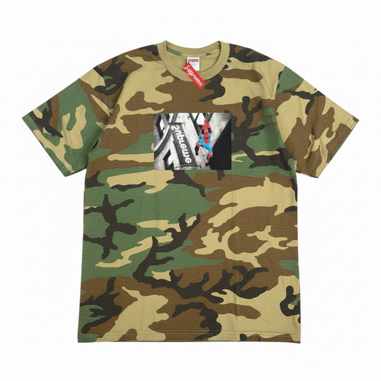 | Supreme Spider-Man Camo Graphic Tee | Spider-Man Camo Streetwear T-Shirt | Supreme Marvel Camo Tee |