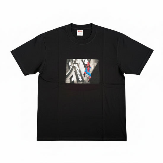 | Supreme Spider Graphic Black T-Shirt | Supreme Hero Black Graphic Tee | Spider-Inspired Supreme Black Tee | Supreme Web Hero Cotton T-Shirt | Supreme Comic Graphic Black Tee |